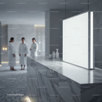 Modern Marble Spa Reception with Relaxed Guests