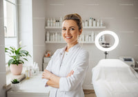 Friendly Female Doctor in Modern Medical Clinic Office