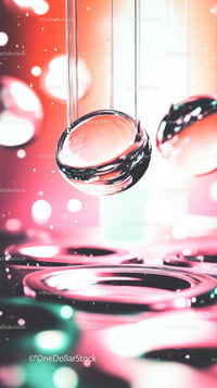 Colorful Liquid Droplet in Scientific Glass Container Macro Photography