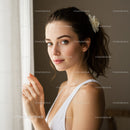 Elegant Portrait of a Young Woman with Natural Light and Soft Focus