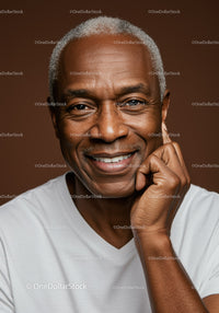 Smiling Elderly Man Portrait with Confident and Joyful Expression