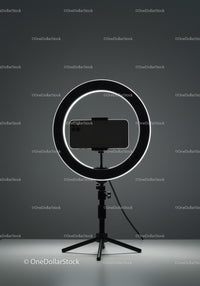 Professional Light Ring with Smartphone Tripod for Content Creation