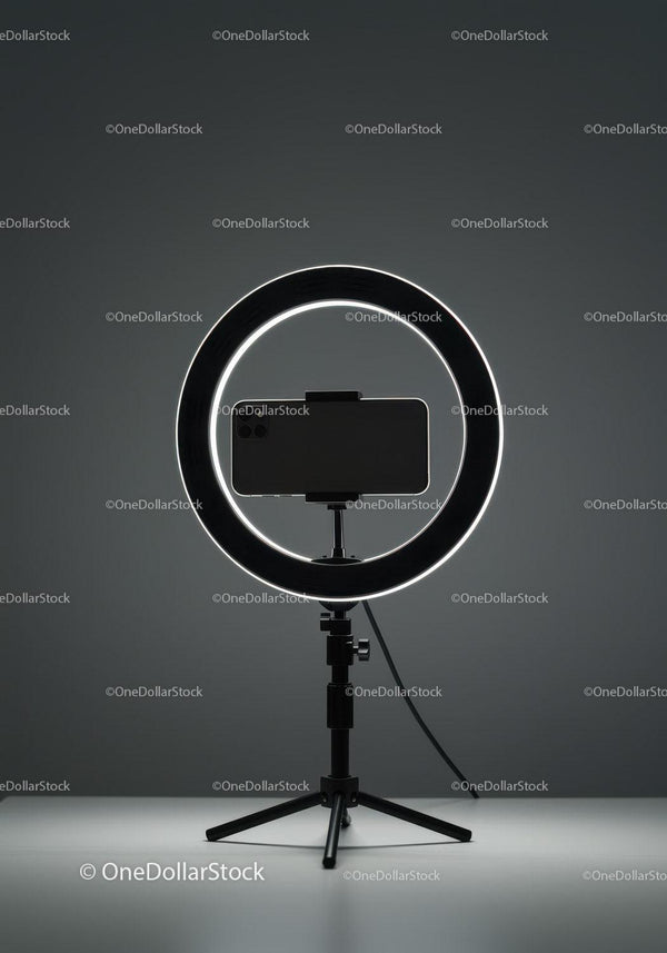 Professional Light Ring with Smartphone Tripod for Content Creation