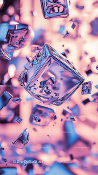 Abstract Metallic Cubes and Fragments in Dynamic Motion