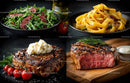 Gourmet Meat and Pasta Platter with Fresh Greens and Tomatoes