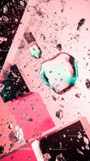 Abstract Melting Ice Cube with Vibrant Colors and Modern Art Style