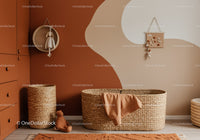 Stylish Wicker Baskets and Cozy Decor for Modern Boho Nursery