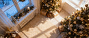 Cozy Christmas corner with decorated tree and gifts