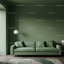 Modern Green Fabric Sofa in Stylish Living Room Interior