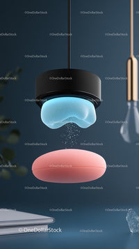Modern Wireless Smart Speaker with Blue Ambient Light and Innovative Design