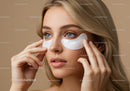 Woman Applying Under Eye Patches for Skin Rejuvenation