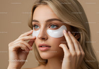 Woman Applying Under Eye Patches for Skin Rejuvenation