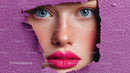 Captivating Female Portrait with Vibrant Pink Lipstick