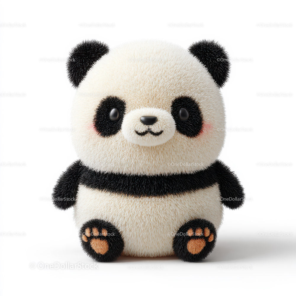 Cute Fluffy Panda Plush Toy for Kids and Collectors