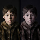 Before and after Retro Color Fade Cold Lightroom preset edit