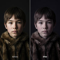 Before and after Retro Color Fade Cold Lightroom preset edit