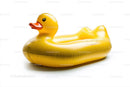 Yellow Rubber Duck in Floating Pool Toy for Summer Fun