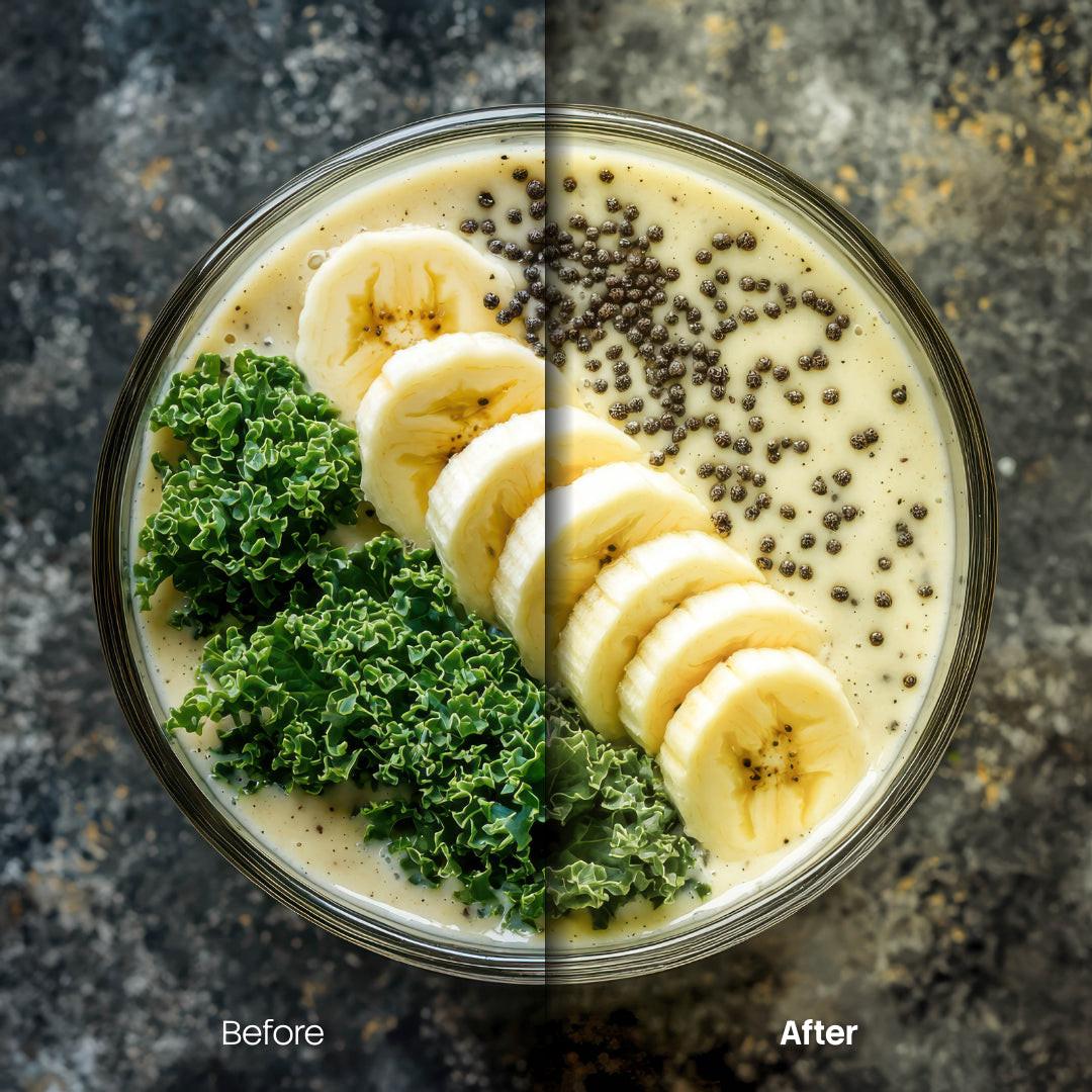 Before and after Food Blog Lightroom preset edit
