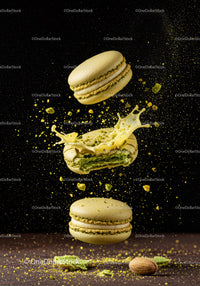 Green Tea Macarons with Splash and Crumbs