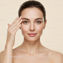 Female Woman Receiving Facial Skincare Treatment with Visual Markings