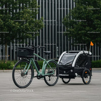 Modern Electric Bike with Spacious Child Trailer