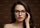 Elegant Woman Wearing Glasses for Fashion and Beauty Portrait
