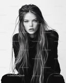Stunning Female Portrait with Long Hair and Intense Gaze