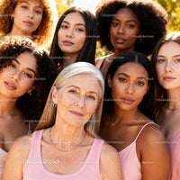 Diverse group of women united with confident expressions
