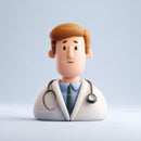 Friendly Doctor Figurine with Stethoscope for Healthcare Professionals
