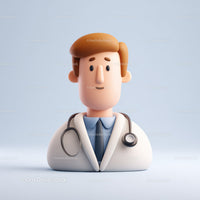 Friendly Doctor Figurine with Stethoscope for Healthcare Professionals