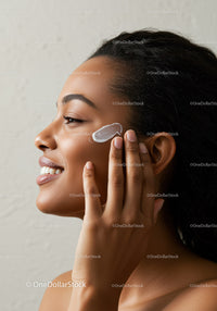 Beautiful Woman Applying Skincare Cream for Healthy Healthy Skin