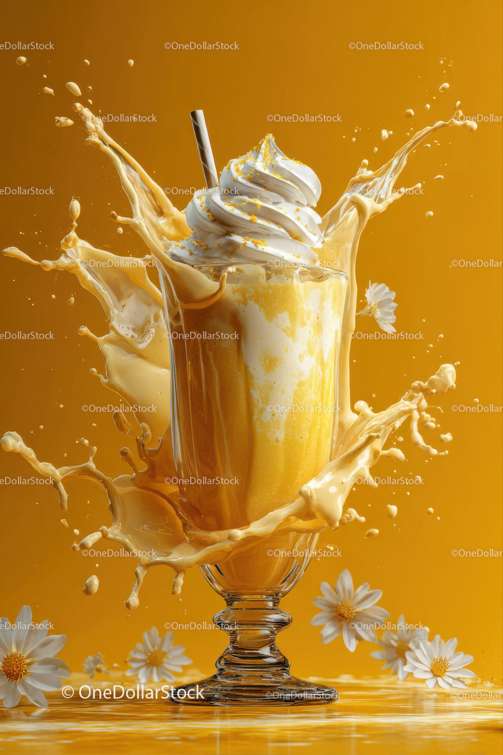 Kremowe lody waniliowe z karmelem w szkle