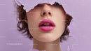 Captivating Female Portrait with Vibrant Pink Lipstick