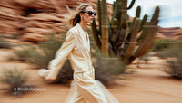 Dynamic Fashion Model in Desert Landscape