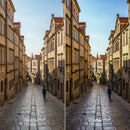 color grading preview with Cinematic Streets LUT Pack