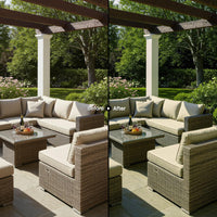 Before and after Gardens Lightroom preset edit