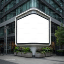 Modern Outdoor Billboard on Urban Street Corner