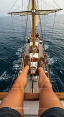 Relaxing on a Tall Ship with Stunning Ocean Views