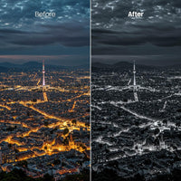 Before and after Architecture Mono Lightroom preset edit