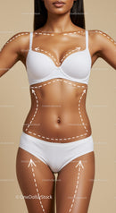 Fitness and Body Contouring of a Woman with Toned Abs and Smooth Skin