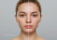 Young Woman with Clear Skin and Acne-prone Skin