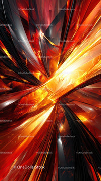 Abstract Fiery Explosion with Red and Orange Light Trails