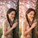 Before and after Blossom Lightroom preset edit