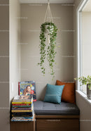 Indoor Ivy Hanging Plant in Cozy Minimalist Home Corner