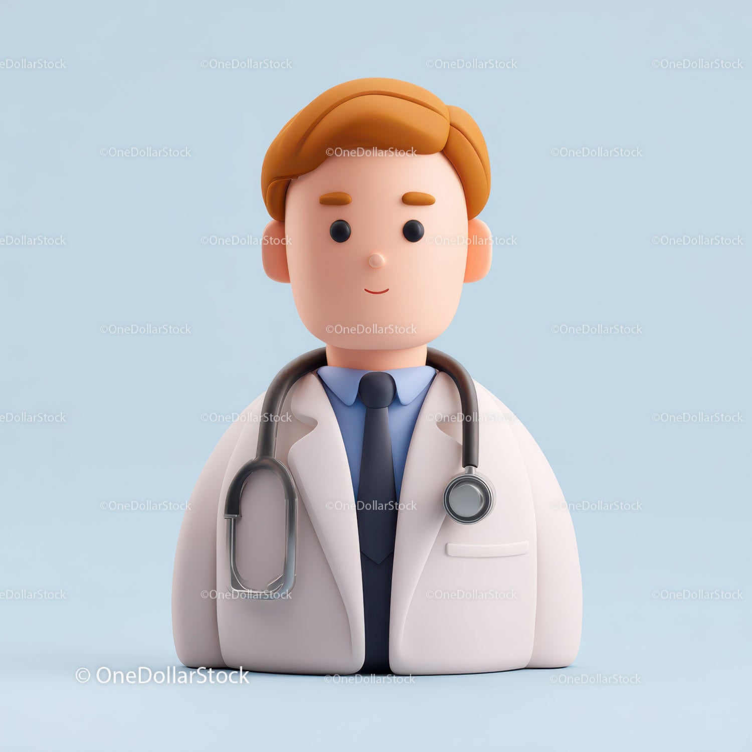Friendly Doctor Figurine with Stethoscope for Healthcare Professionals