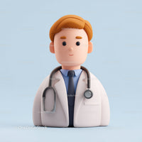 Friendly Doctor Figurine with Stethoscope for Healthcare Professionals