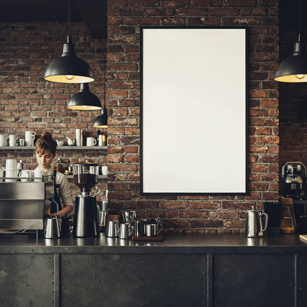 Barista Przygotowujący Kawę Za Industrialnym Ladą Kawiarnianą