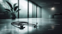 Stethoscope on the Hospital Table in Modern Medical Facility