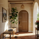 Cozy Mediterranean Entryway with Natural Light and Greenery
