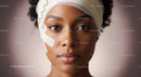 Elegant Close-Up of Black Woman with Natural Beauty and Glowing Skin